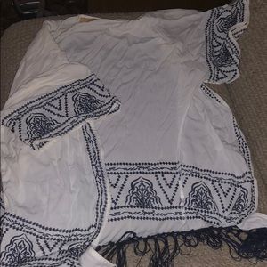 Short fringed kimono